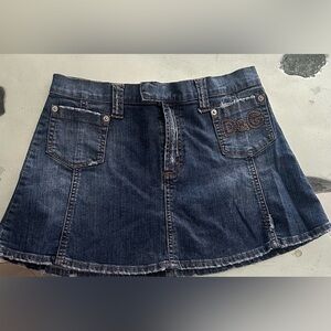 D&G Women's Dark Blue Denim Mini Skirt